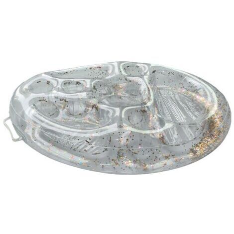Bar Flottant Gonflable Pour Piscine – 8 Trous, Grande Capacité, Porte-verre Et Plateaux – été Plage