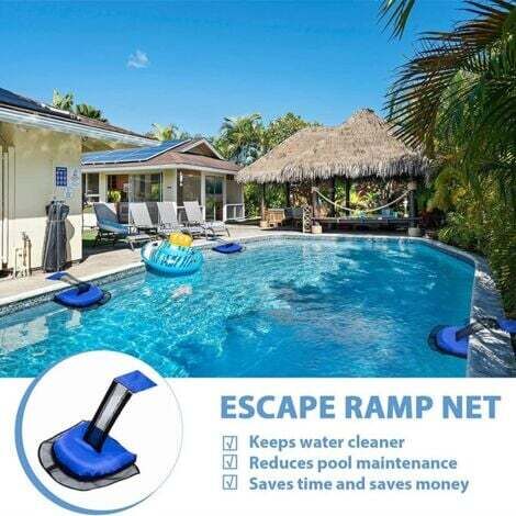 Rampe De Sauvetage Pour Animaux De Piscine - Filet Flottant, 97x25 Cm - Permet Aux Petits Animaux (grenouilles, Lézards, Oiseaux) De Sortir De L'eau