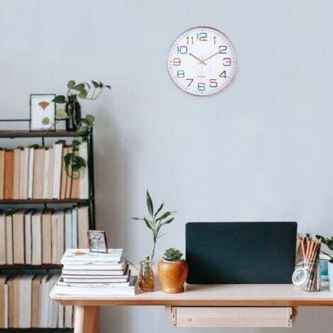 Horloge Murale Chiffres 3D Lumineuse Sans Tic-Tac - 30cm Silencieuse Quartz Pour Chambre Cuisine Bureau