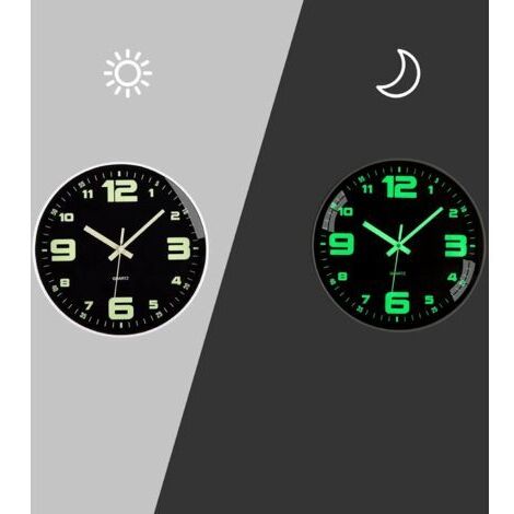 Acheter Horloge murale silencieuse moderne à piles, facile à lire, horloge à Quartz silencieuse, affichage précis de l'heure