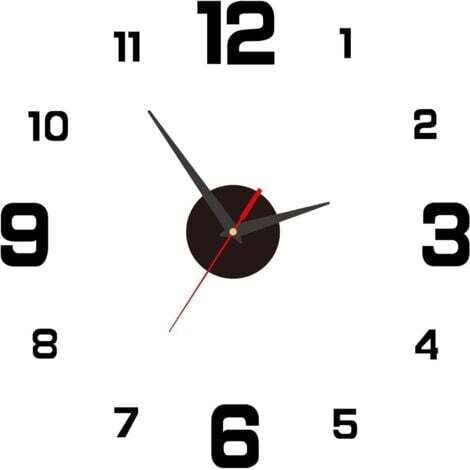 Horloge Murale DIY 40 cm, Horloge Murale Digitale Moderne avec Mouvement Silencieux, Design 3D en Acrylique, Décoration Murale pour Salon Chambre (1/5)