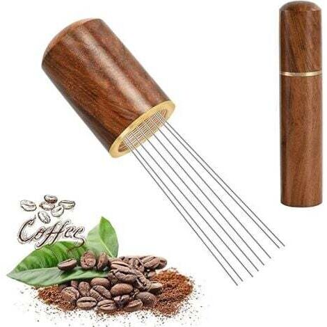 Outil WDT, Distributeur d'aiguilles à Café, Outil de Distribution WDT, 8 aiguilles 0,4 mm, Distributeur d'aiguilles à Expresso, Agitateur à Café Expresso (1/5)