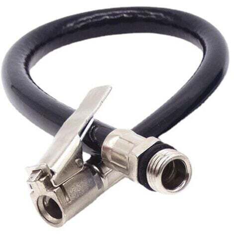 1 pièces pneu mandrin gonfleur pompe tuyau véhicule pneu gonfleur tuyau haute qualité pneu gonfleur tuyau noir caoutchouc remplissage pneu Air tuyau (1/4)