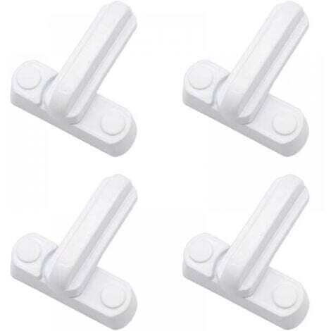Jeu de 4 serrures pour portes, armoires et fenêtres, ferrures de portes et de fenêtres, mousquetons pour serrures antivol [version clouée (1/4)