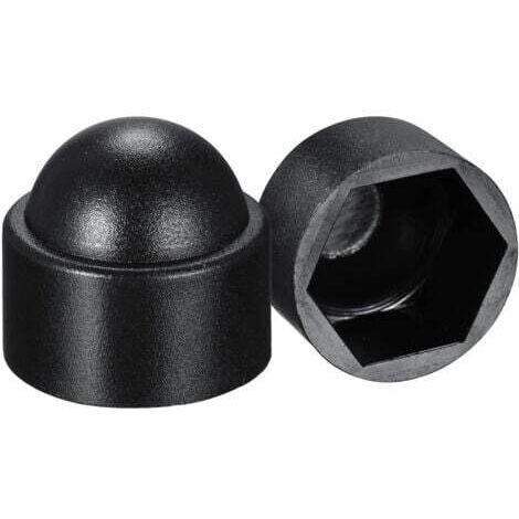 100 pièces - Cache vis écrou de protection M8 clef de 13 mm - plastique NOIR