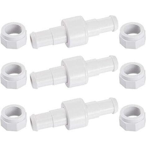 Poweka D20 Lot de 3 Raccords Rotatifs pour Tuyau D'arrosage avec 6 Embouts D15 Compatibles avec Zodiac Polaris 180 280 380 Robot Nettoyeur Piscine (1/5)