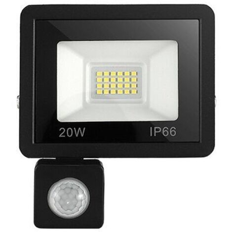 Projecteur LED extérieur 20W avec détecteur de mouvement 6500K Projecteur LED extérieur, IP66 avec lampe de sécurité à détecteur de mouvement, pour jardin, terrasse, pelouse, fête,180-240V (1/5)