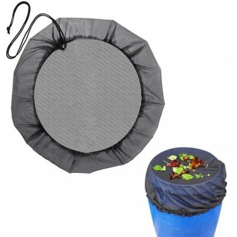 Filet Pour Citerne De Pluie, Housse Pour Tonneau De Pluie Avec Cordon De Serrage Protecteur De Réservoir De Seaux Récupération D'Eau, Housse D'Écran En Filet Seau Pluie Pour Jardin Extérieur,120cm (1/5)