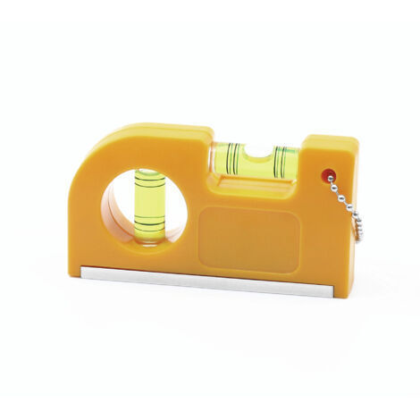 Niveau magnétique de poche 1 pièce, jaune, outil de mesure, niveau, mini, portable, magnétique (1/5)
