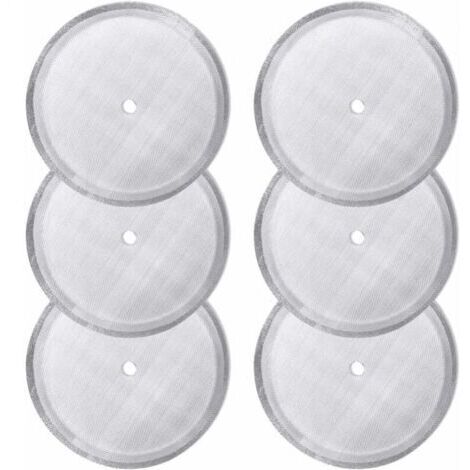6 Pièces filtres à tamis de rechange pour presse française, filtres à mailles réutilisables en acier inoxydable pour cafetières à pression françaises universs de 800 ml(10.3cm) (1/4)