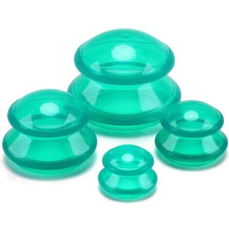 Ensemble de ventouses professionnelles pour studio et maison, ventouses de massage chinoises pour réduire la cellulite et soulager les douleurs musculaires et articulaires (vert) (1/5)
