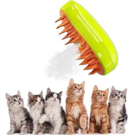 3 En 1 Cat Steamy Brush,3 En 1 Peigne De Massage En Spray Pour Chats,Brosse Vapeur Chat,Cat Steamy Brosse,Brosse a Vapeur Pour Chat,pour Massage,DémêLer Les Noeuds et Les Poils Lâches des Animaux