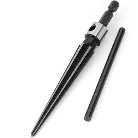 (tige hexagonale de 5 à 16 mm) Alésoir à trou conique, alésoir à trou conique en métal, alésoir manuel, alésoir à tige conique, chanfrein, outil de coupe fraisé pour outils de travail du bois coniques