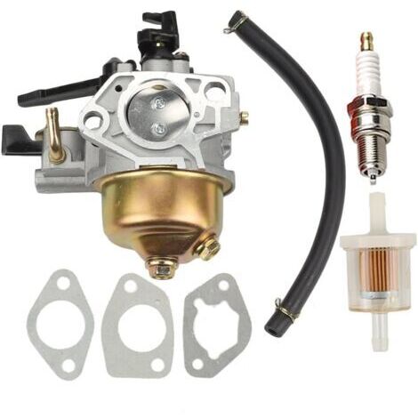 Compatible avec carburateur Carb avec Filtre à Carburant Bougie d'allumage pour Moteur Honda GX390 GX 390 GX340 GX 340 11HP 13HP 4 Temps (1/4)