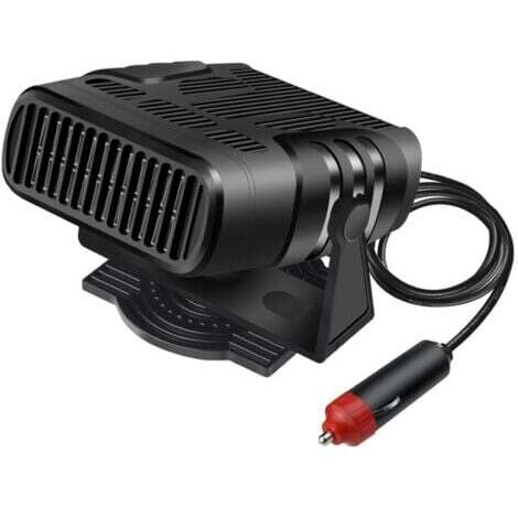 Souffleur d'air chaud pour voiture, purificateur de voiture, chauffage pour pare-brise avant, 200W 24V, chauffage universel à double usage, noir