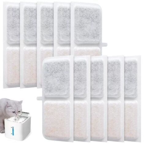 Filtre Fontaine Eau Chat, pour 10 Filtre Fontaine Eau Chat Catit, Filtre Fontaine Chat, Filtre avec résine activée Filtre Fontaine a Eau Chat