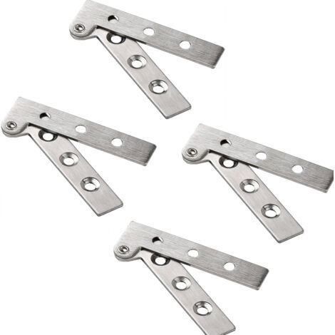 Lot de 4 charnières de porte pivotantes en acier inoxydable à 180 degrés (1/5)