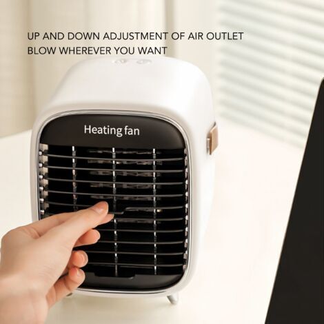 Chauffage Portable Alimenté Par Batterie, 2 Réglages De Température, Fonctionnement Silencieux, Petit Et Portable, Adapté Aux Petits Endroits, Chauffage De Chantier (piles Non Incluses