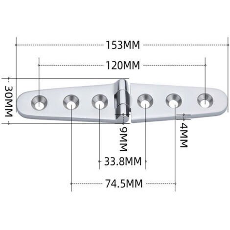 Charnières Marines Inox 316 – Paire De Charnières Bateau 300° Ouverture, 25x100 Mm, Robuste & Antirouille Pour Portes, Trappe & Yacht