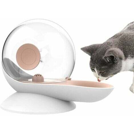 Distributeur Automatique 2-en-1 Pour Chien/Chat - Nourriture (1.8L) Et Eau (0.8L), Bols Inclus, Dimensions 25x22x21 Cm