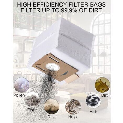 Lot De 6 Sacs à Poussière De Rechange Pour Aspirateur Robot Ultenic T10 Lite Et T20 Pro