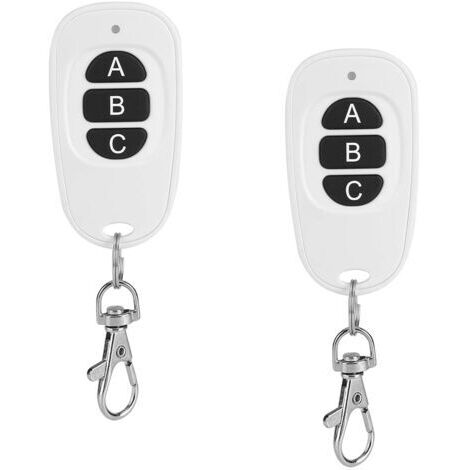 Télécommande Ev1527, Garage Télécommande 433Mhz, 3 Canaux Télécommande sans Fil Émetteur pour Contrôle Facile（2 articles）