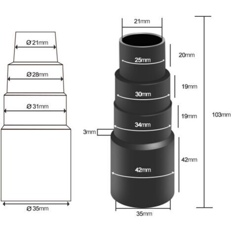 Kit Adaptateur Pour Accessoires Et Tuyau D'aspiration Compatible Avec Les Outils Bosch