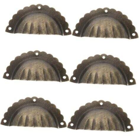 Boutons De Meubles Demi-cercle Vintage En Bronze Boutons Décoratifs Pour Tiroirs Et Commodes Lot De 6 Pièces Poignées Pour Armoires Cuisine Usage Décoratif Et Fonctionnel (1/5)