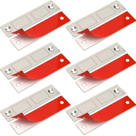 Aimant Porte Placard Puissant Jiayi Lot de 6 Loquets de Porte Magnétiques pour Porte d'armoire, Aimant Fermeture pour Armoire, Placard, Porte de Cuisine, Porte Coulissant, Tiroir (1/5)