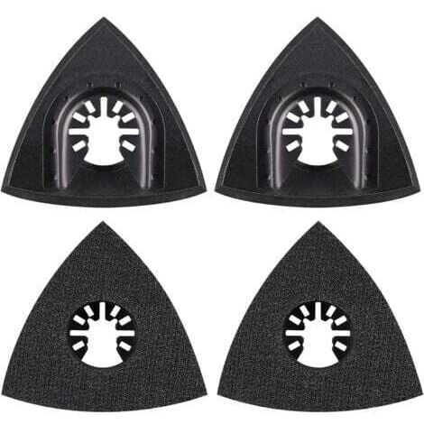 4Pcs Patin de Ponçage 76mm Multi-outil Accessoires pour Patin de Fixation, Lame à Multi Outil, Accessoires Outil Oscillant pour Worx Mikita Dewalt Power Tool, Worx Tool, Bosch Multi Outil
