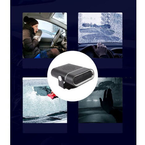 Chauffage De Voiture Avec Poignée, 2 En 1 Chauffage Et Refroidissement Degivreur De Pare Brise Portable A Chauffage Rapide 12v 120w Rotation A 360 92220332
