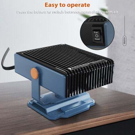 Chauffage D'habitacle 12V/24V Compact - Désembueur Pare-brise Rapide Pour Voiture, Camping, Road Trip Hiver