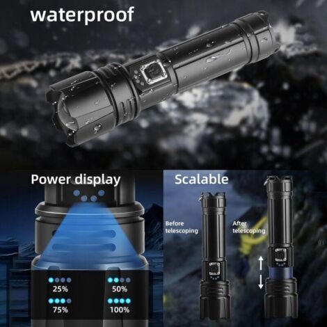 Lampe de Poche Plongée Sous-Marine Scube avec LED P70 et Design Étanche Lampe de Poche Plongée Sous-Marine Scube avec LED P70 et Design Étanche
