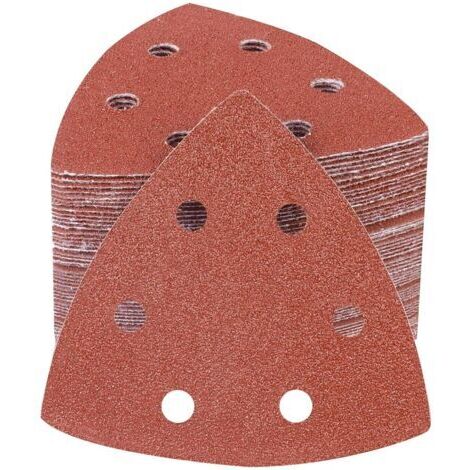 100 Pièces Delta-Triangles Ponçage Papier Abrasif Pour Ponceuse 93 x 93 x 93 mm Papier Ponceuse Triangulaire 60 Grain Disques Abrasifs pour Ponceuses