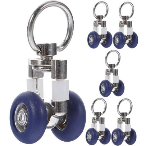 12 Pièces Poulie De Piste Incurvé Clip De Pincement De Planeur Rouleaux De Rail De Rideau Plafond De Diviseur De Pièce Mettre En Sourdine Matériel Faire Tourner Acier Inoxydable (1/5)