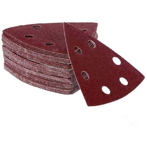 50 Pièces Delta-Triangles Ponçage Papier Abrasif Pour Ponceuse 93 x 93 x 93 mm Papier Ponceuse Triangulaire 60 Grain Disques Abrasifs pour Ponceuses