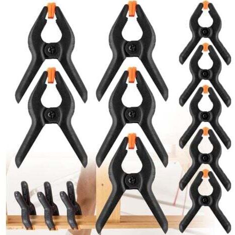 Lot de 10 serre-joints en nylon pour le travail du bois, Bricolage Outillage Serre-joints, pour Travaux du Bois, Photographie, art, artisanat(5pcs 7,6 cm+5pcs5,1 cm) (1/5)