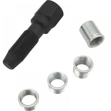 5pcs Kit de réparation pour Filetage de Bougies d'allumage M14 x 1,25, Kit de refiletage de Culasse, Rethreading Bougie, Outil de réparation de Filetage de Cylindre d'alésoir de 14 mm (1/3)