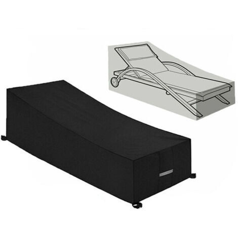 Promotion Housse de Protection , Imperméable, Coupe-Vent, Anti-UV, Tissu Oxford 210D Housse de Protection Bain de Soleil, Transat (210x75x40/80cm) – Noir--TRIMEC (1/3)
