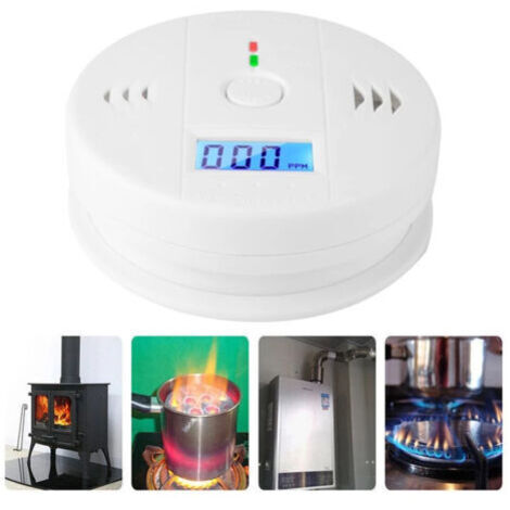 Détecteur d'alarme monoxyde de Carbone, détecteur d'alarme Co avec Affichage numérique, pour Alarme sonore 85db à la Maison, au Bureau (Batterie Non Incluse) (1/5)