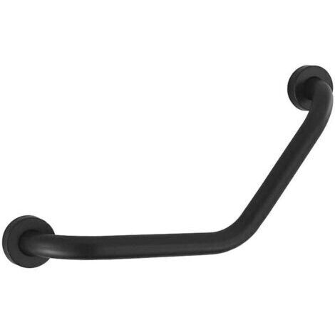 Barre Appui pour Salle de Bain 44cm Noir Poignée de Sécurité Courbée en 304 Acier Inoxydable (1/5)