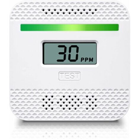 Détecteur de monoxyde de carbone, détecteur de monoxyde de carbone portable avec affichage numérique LCD pour voyage à la maison, alarme de monoxyde de carbone homologuée UL avec capteur électrochimiq