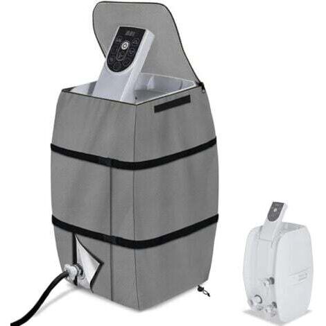 Housse de Chauffage pour Spa, 42 x 38 x 54 cm, étanche, abri pour Spa, auvent Pliable et réglable avec Cordon de Serrage et Boucle, Housse de Spa Portable avec Sangle de poignée(Gris) (1/5)