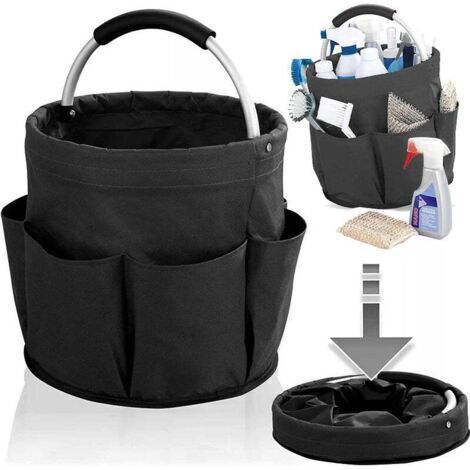 Seau à outils 17L, organisateur d'outils en toile pour l'organisation du seau, dessus portable multi-ouvert pour l'intérieur et le jardin (1/5)