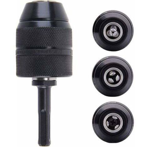 Adaptateur Sds Plus Mandrin autoserrant à fermeture rapide 2-13 mm Mandrin Professionnel Robuste 1/2-20UNF Perceuse Sans Clé de Mandrin à Fermeture Rapide Avec Adaptateur SDS--TRIMEC
