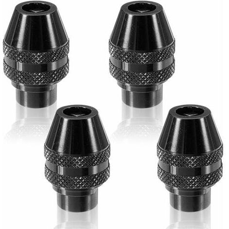 Mandrinsans Clé,4 pcs Mini Mandrin à Changement Rapide Changement Rapide Multi Sans Clé Pour Dremel Outils Rotatifs Accessoires,0.4-3.2mm (1/5)