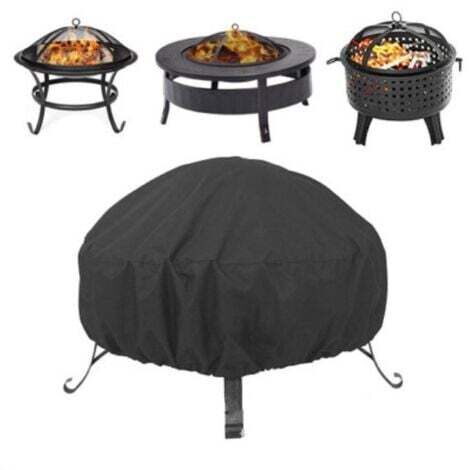 Housse de Protection pour BraséRos Barbecue ImperméAble Rond,Coupe-Vent, Housse brasero RéSistant à la DéChirure,Tissu Oxford 210D Housse pour Foyer Barbecue,Housses pour BraséRos (77x31cm) (1/5)