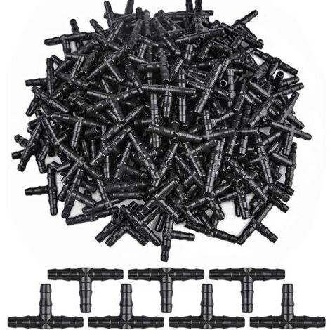 100 pièces outil d'irrigation de jardin pour 4/7 T 4/7 mm connexion de tuyau de système de goutte à goutte (4/7 tee positif) (1/5)
