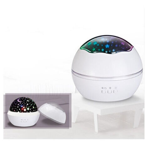 Veilleuse blanche avec projecteur d'étoiles, veilleuse de décoration de chambre à coucher, meilleur cadeau pour les enfants