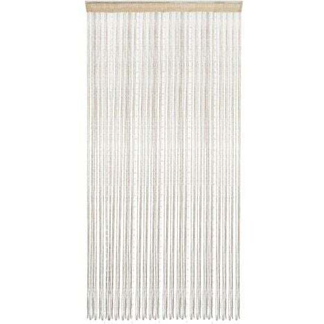 Rideau de perles, rideau de fil crypté en perles de cristal, rideau de porte à pompons pour placard, rideau de porte pour décoration intérieure à suspendre 1 x 2 m / 39 x 79 cm (champagne)